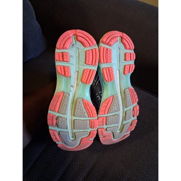ASICS Gel Nimbus 19 Womens Grey Seafoam Coral - Woman's‎ Size 6.5 Shoes Sneakers - Picture 7 of 8